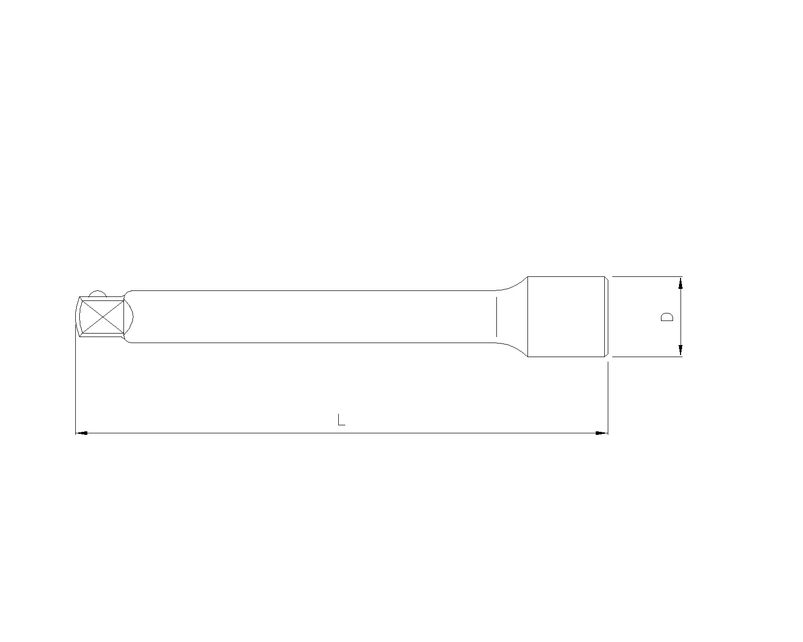 Extension 3/8" 600mm