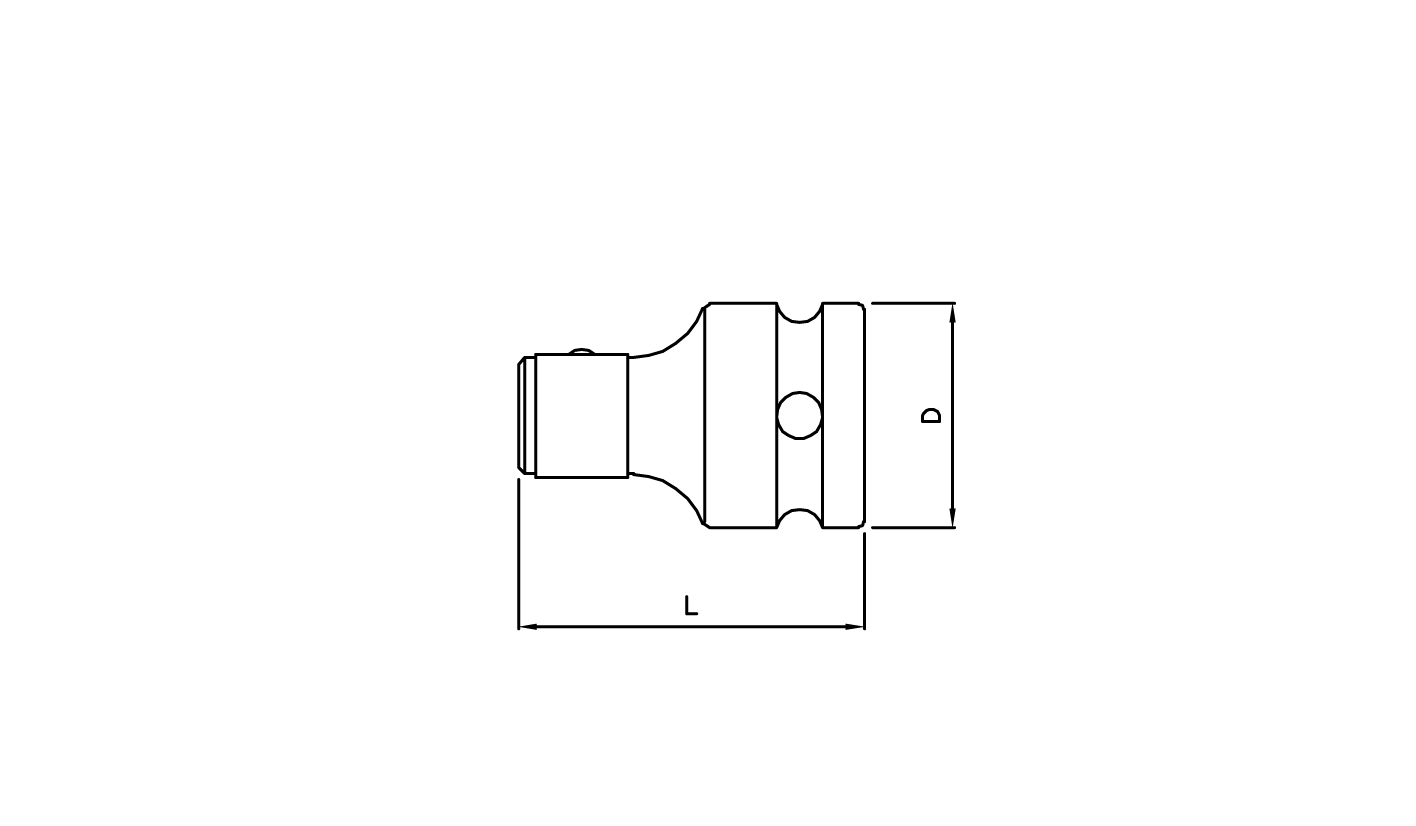 Bit holder 1/2" F 10mm F