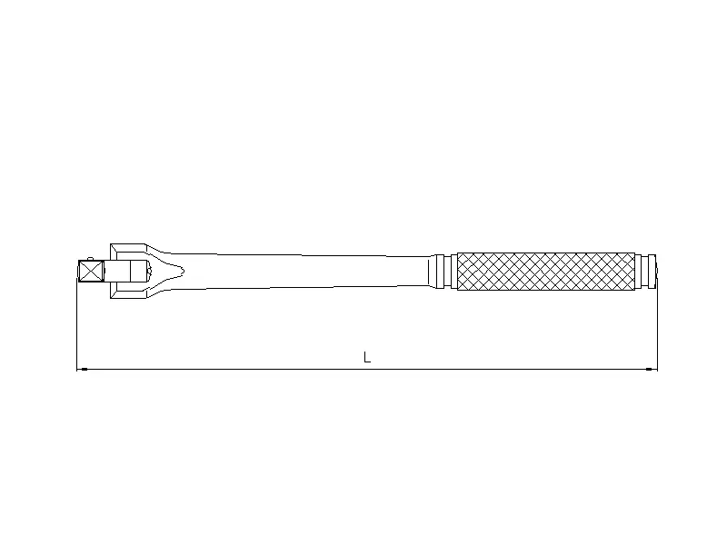 Swivel grip handle 3/8" 250mm
