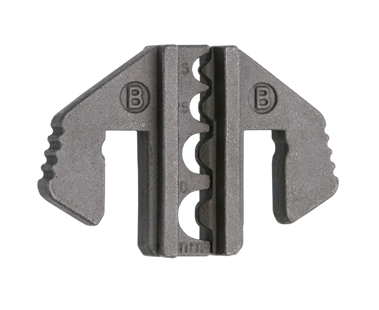 Jaw for crimping non-insulated terminals