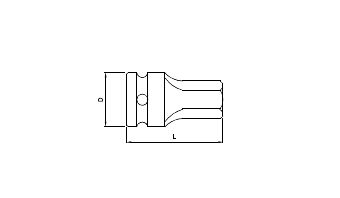 Impact bit socket 1/2" hex one piece 14mm