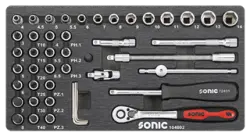 BMCS bit socket set 1/4" 46-dlg.