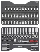 BMCS socket and bit socket set 3/8" 76-pcs.