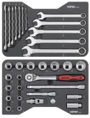 BMCS socket and wrench set 1/2" SAE 34-pcs