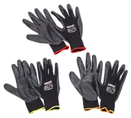 Gloves nitrile coated nylon size 8 medium