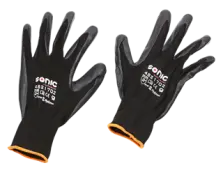 Gloves nitrile coated nylon size 9 large