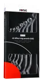 45° offset ring wrench set SAE 7-pcs